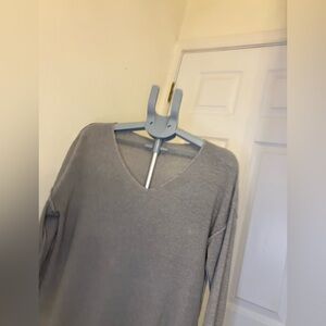 Gray V-Neck knit Sweater